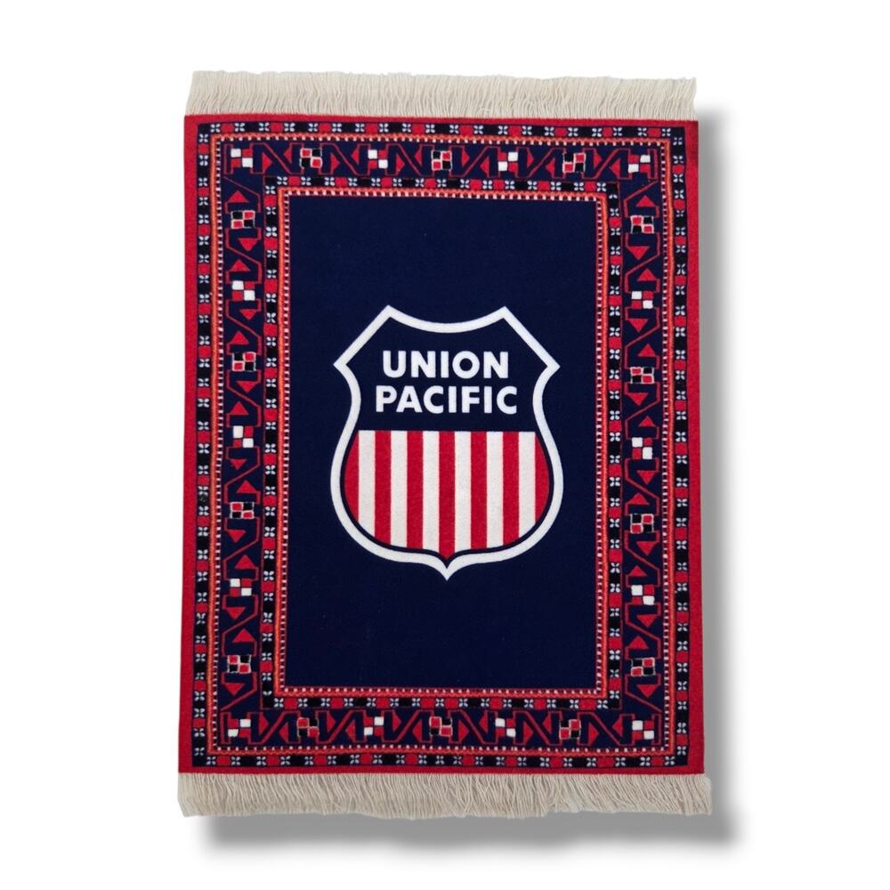 Union Pacific Railroad MouseRugs Mousepad Turkish Rug Style Train Railway Gift